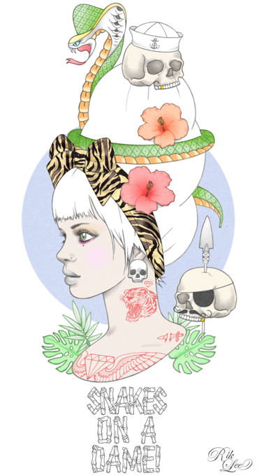 Drawings, dames, tattoos, skulls, snakes and bad puns – these are a few of 
